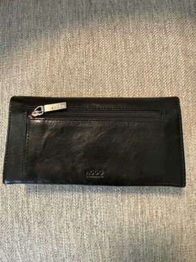 HOBO Classic Black Leather Long Wallet